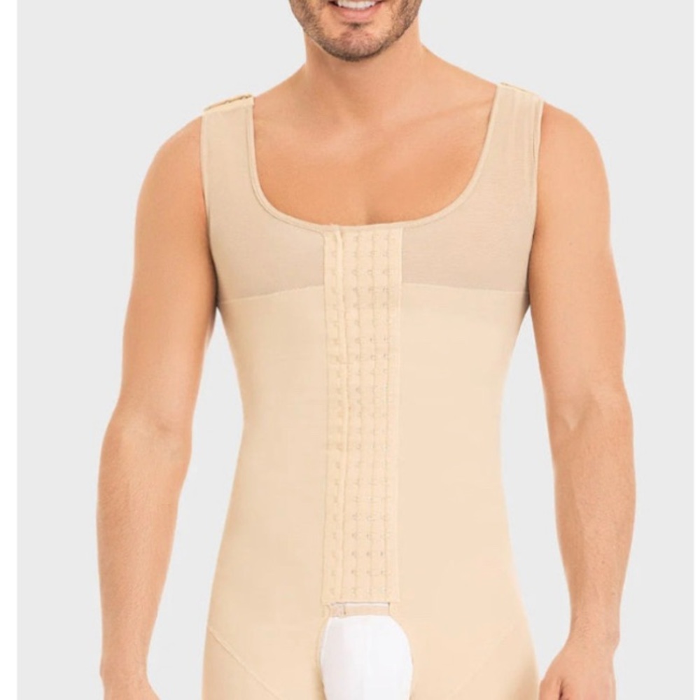 Men's Beige Compression Bodysuit